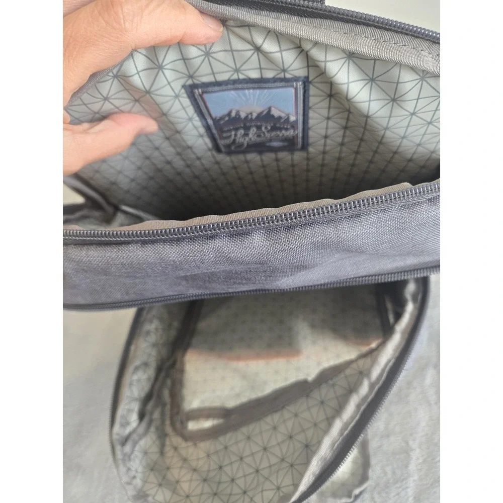 New Without Tags High Sierra Gray Backpack 3 Compartments 2 Side Water Holders